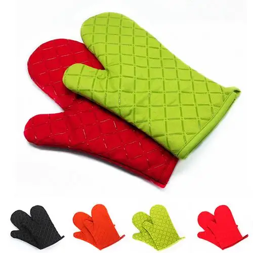 

Hot Potholder Glove Kitchen Heat Resistant Cooking Baking Holder Non-Slip Oven Mitt