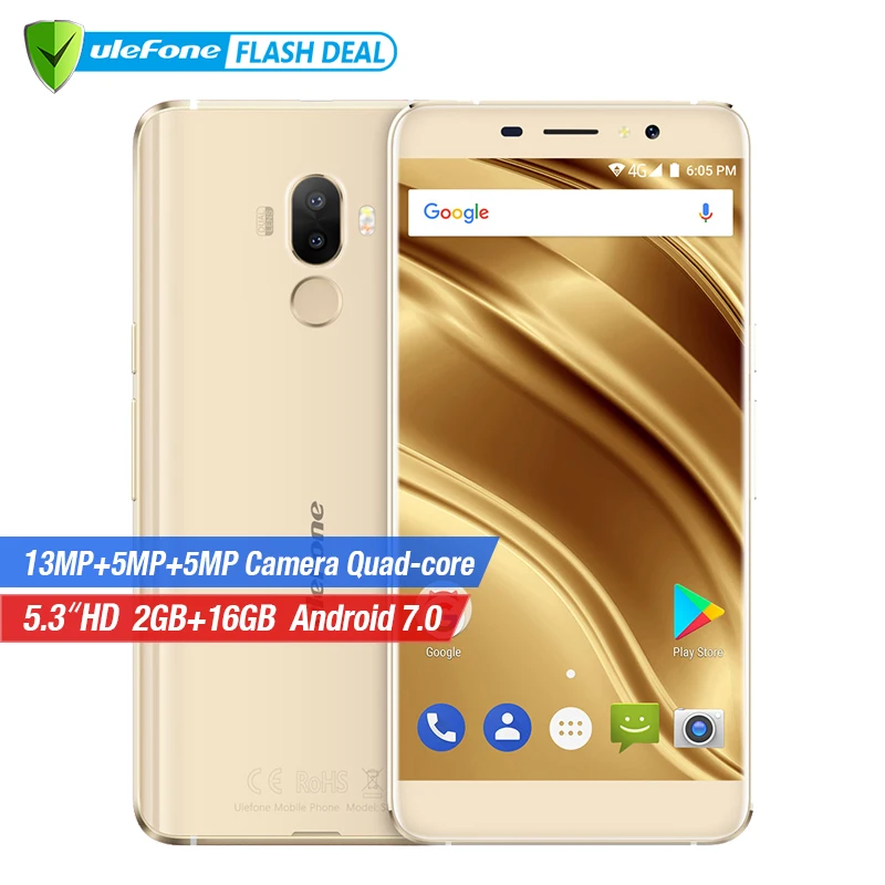 Ulefone S8 Pro Mobile Phone 5 3 Inch HD MTK6737 Quad Core Android 7 0 2GB