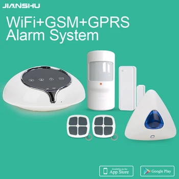 

Nice Design GSM WiFi Alarm System Wireless Home Security Burglar alarm with APP control 110dB wireless indoor siren alarm