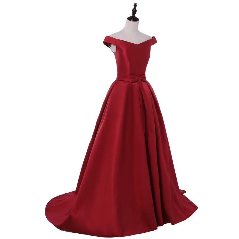 FADISTEE New arrival party evening dresses Long dress Vestido de Festa A-line bow satin gown V-opening back style dress FADISTEE New arrival party evening dresses Long dress Vestido de Festa A-line bow satin gown V-opening back style dress