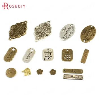 

(17406)Wholesale Zinc Alloy Round Oval flowers Hshape Handmade Charms Pendants Accessories More styles can picked