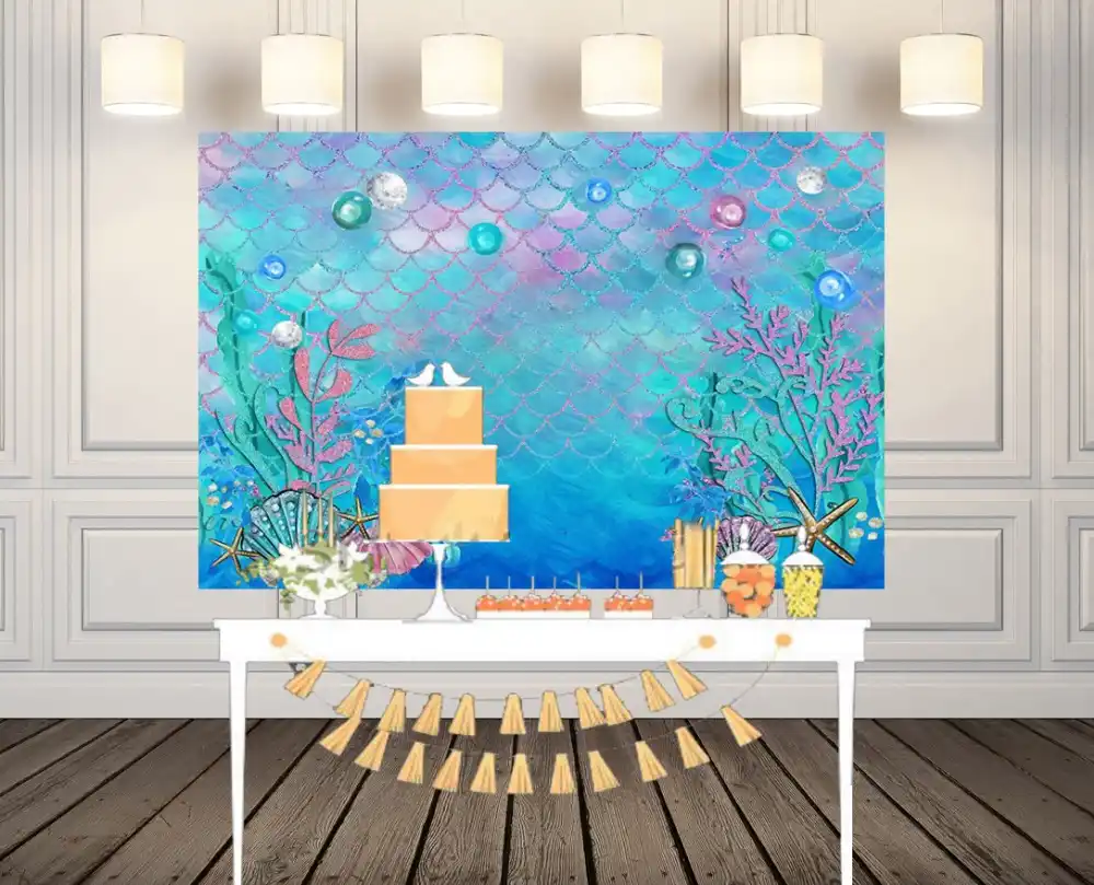 Huayi Under The Sea Backdrops Photo Studio Dessert Table