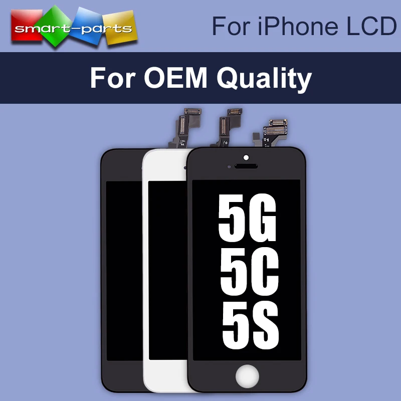 

10PCS/LOT OEM AAA Quality LCD Display For Apple iPhone 5 5S 5C Touch Screen Digitizer Assembly Remplacement Parts , Free DHL