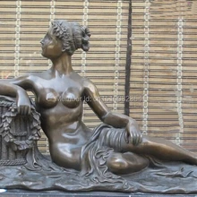 2" Подпись Западная АРТ-Ню Бронзовый Мраморный гирлянды belle Полагаться на корзину статуя