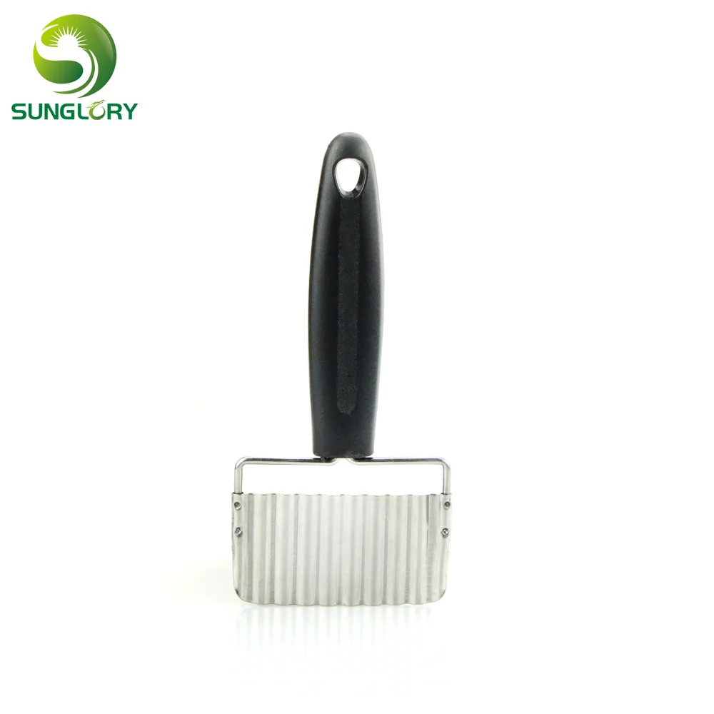 Stainless Steel Potato Cutter Vegetable Fruit Cutter Potato Slicer Wavy Edged Knife Kitchen Gadget Cooking Tools