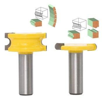 

2pc Wood Milling Cutter 1/4" or 1/2" Shank Diameter Flute and Bead Router Bit Set Wood Cutter Woodworking Cutter Woodworking Bit