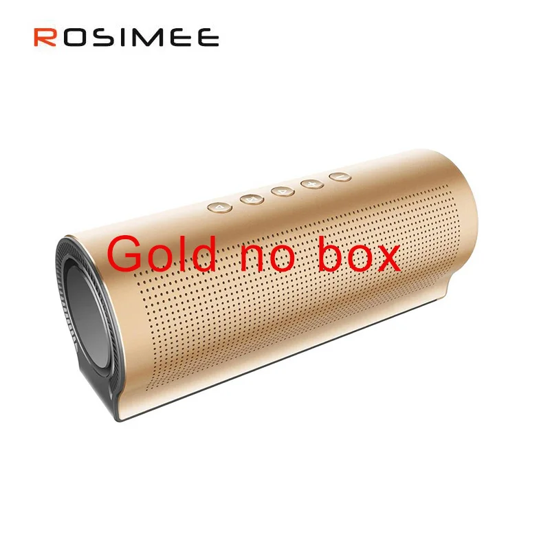 Gold no box 20 Вт 3D стерео HIFI Bluetooth металлический динамик 5 шт. звуковые блоки супер бас портативный беспроводной компьютер автомобильный динамик-сабвуфер Mic - Цвет: Gold no box