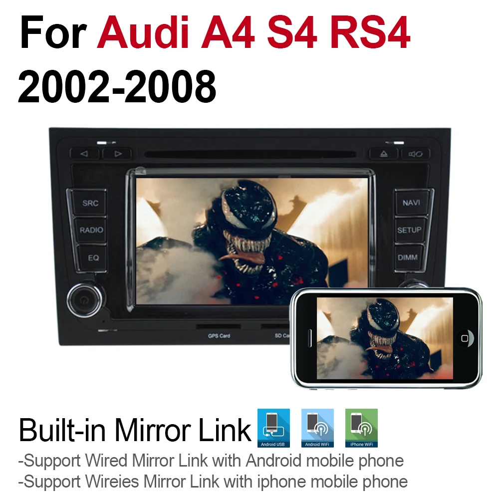 Clearance 4GB android 9.0 car dvd player for Audi A4 S4 RS4 8E 8H 2002~2008 MMI Multimedia GPS Navigation Map Autoradio WiFI Bluetooth MAP 3