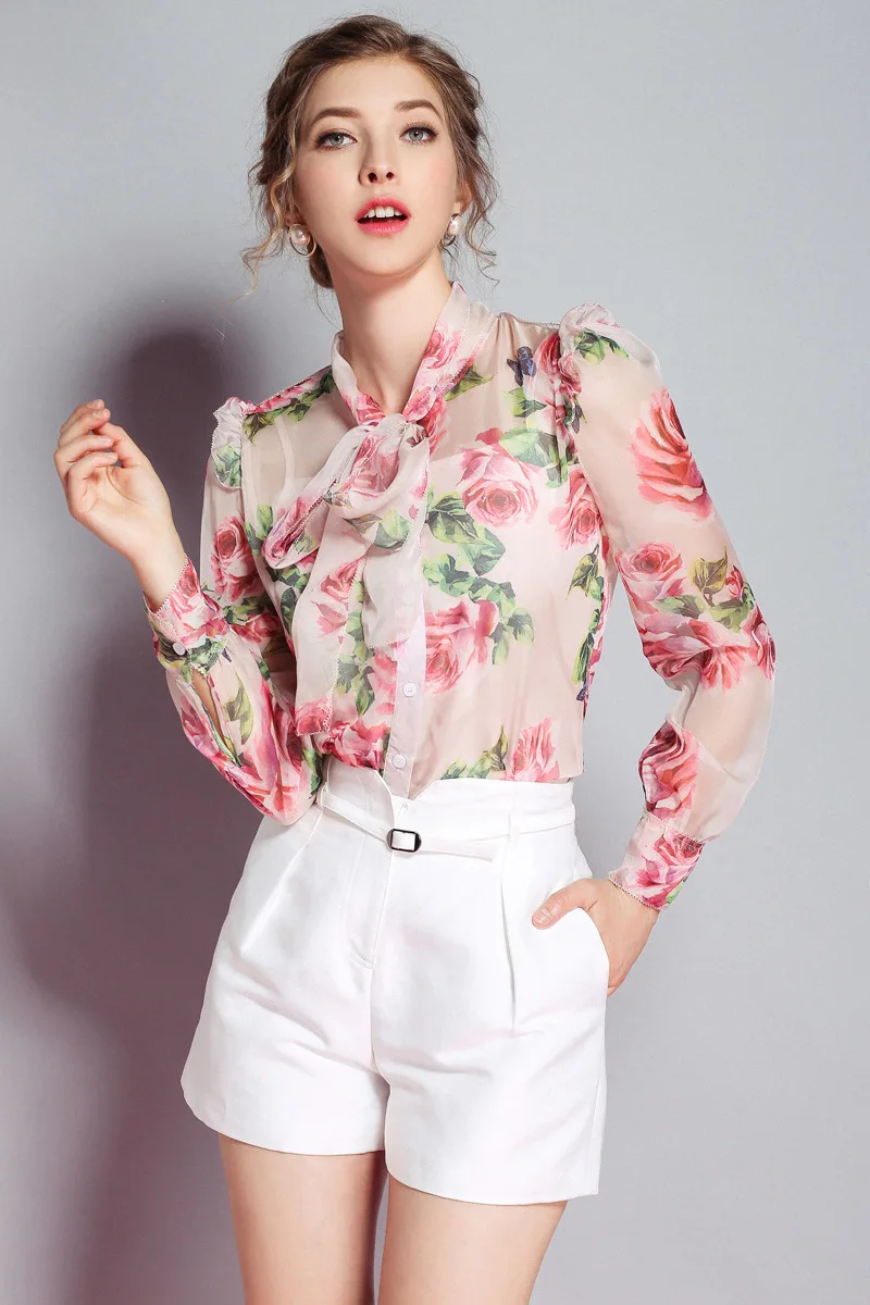 Blusas Summer Tops 2018 Early Autumn New Printing
