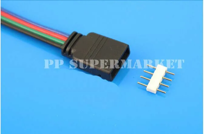 20 шт./лот разъем адаптера штыревой иглой мужской тип двойной 4Pin RGB/5Pin RGBW для 3528 5050 SMD светодиодные ленты светильник