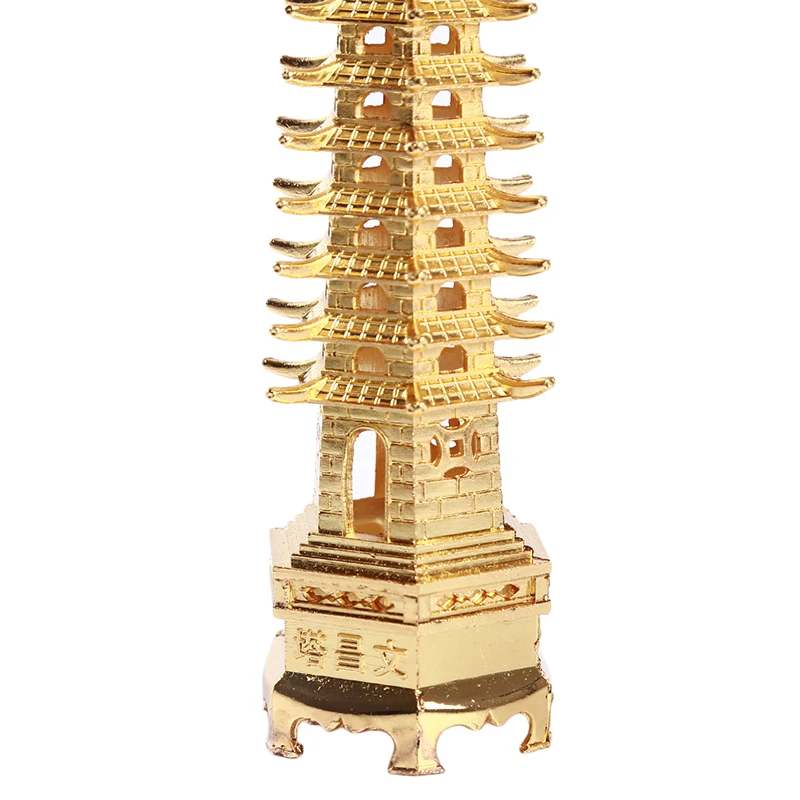 Zinc Alloy Feng Shui Education Tower Nine Levels Wen Chang Pagoda For Education And Career And Business Growth Desktop Ornaments