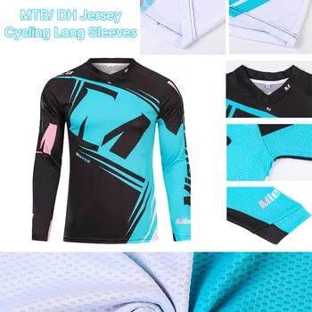 

MTB DH Jersey Cycling Long Sleeves Shirt Downhill Jersey Moutain Bike Clothing Outdoor Riding Sports Wear