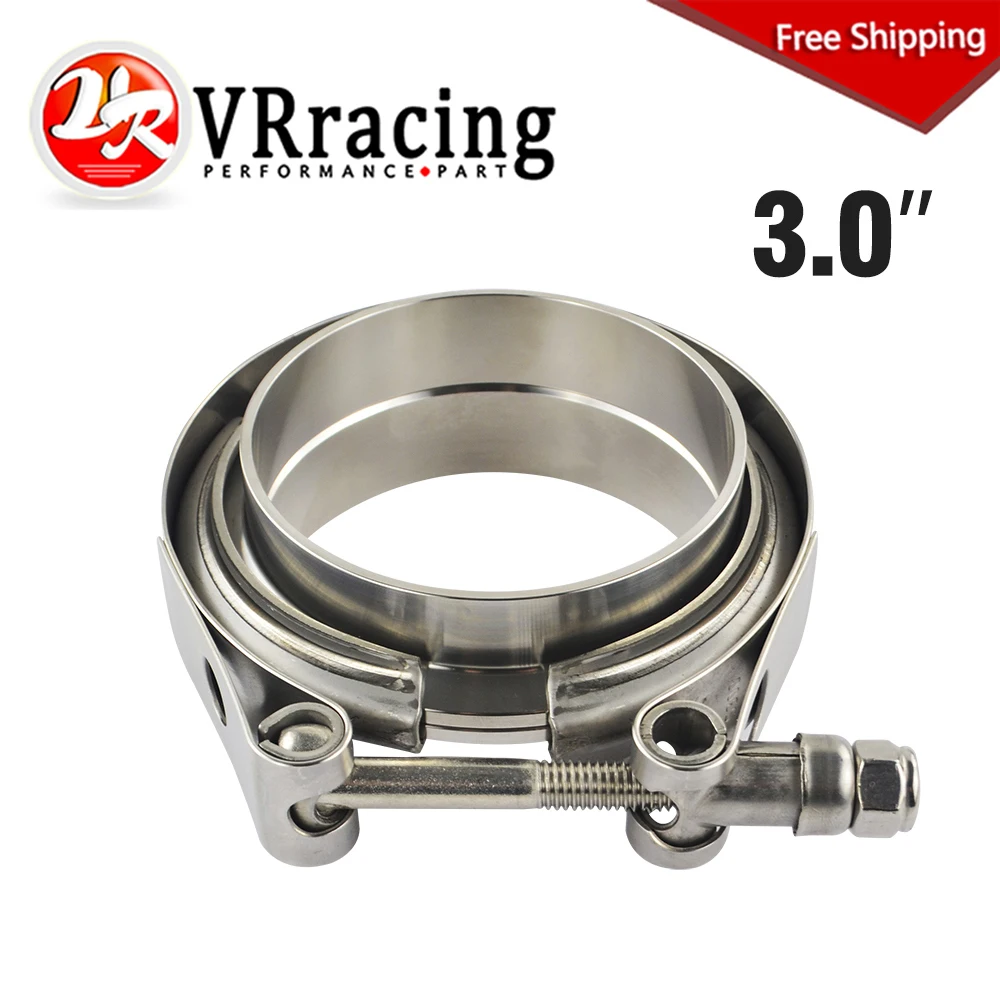 Комплект выхлопных труб VR FREE 3 дюйма нержавеющая сталь SUS 304|v band|v band clampflange stainless |