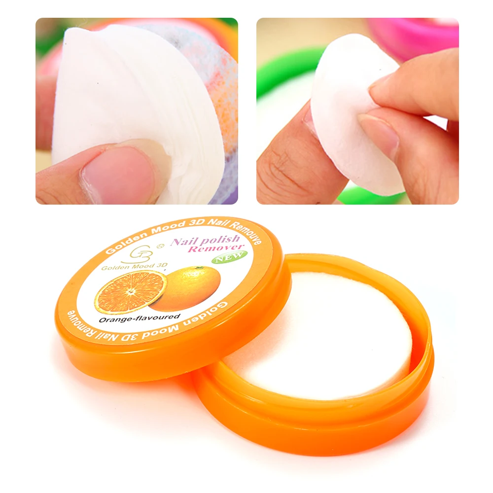 1 Box Nail Polish Remover Wipe Nail Art Tips Manicure Fruit Flavor Nail
