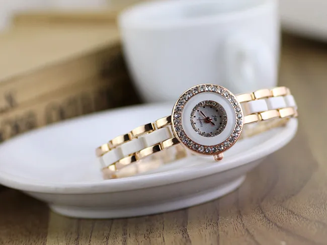 100 шт./лот JW-1852 женские часы под платье Vogue с двумя рядами кристаллов часы роскошный браслет кварцевые часы девушка часы для друзей