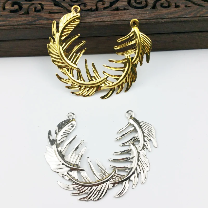 

20pcs 58mm Filigree Wraps Metal Charms For Embellishment Scrapbook DIY Jewelry Craft