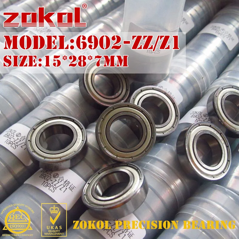 ZOKOL 6902 RS подшипник 6902 2RS ZZ Z1 6902ZZ 6902zz глубокий шаровой подшипник 15*28*7 мм