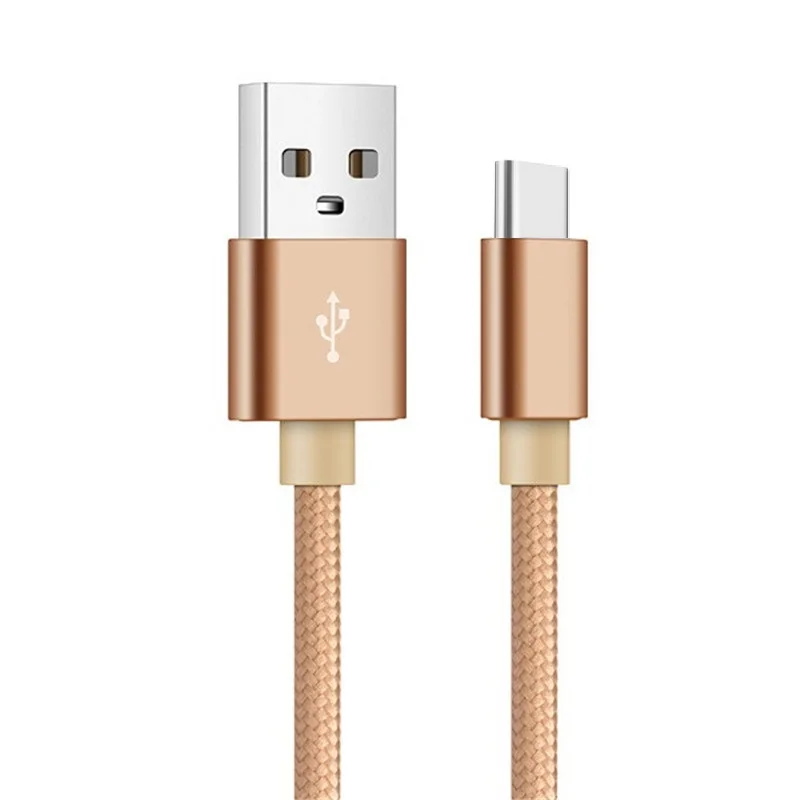 Кабель USB Type C для быстрой зарядки и передачи данных нейлоновый Плетеный провод