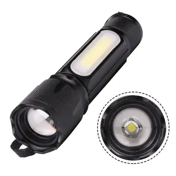 

4 Modes T6 LED Torch COB Super Bright Flashlight 18650/3AAA Battery Zoomable 1000LM Waterproof LED Light Torch Portable