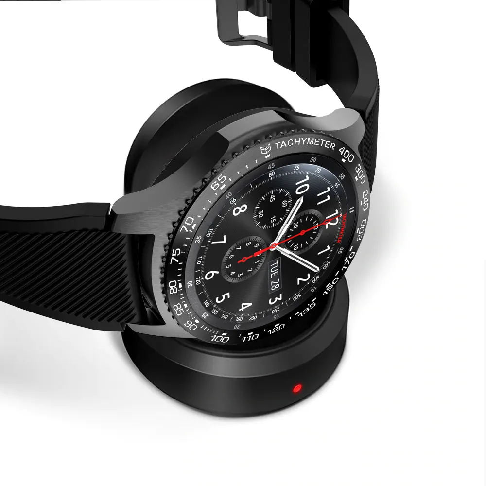 Против царапин металлическая наклейка для samsung Galaxy 46 мм/gear S3 Frontier Замена ободок кольцо защитный чехол Аксессуары для часов
