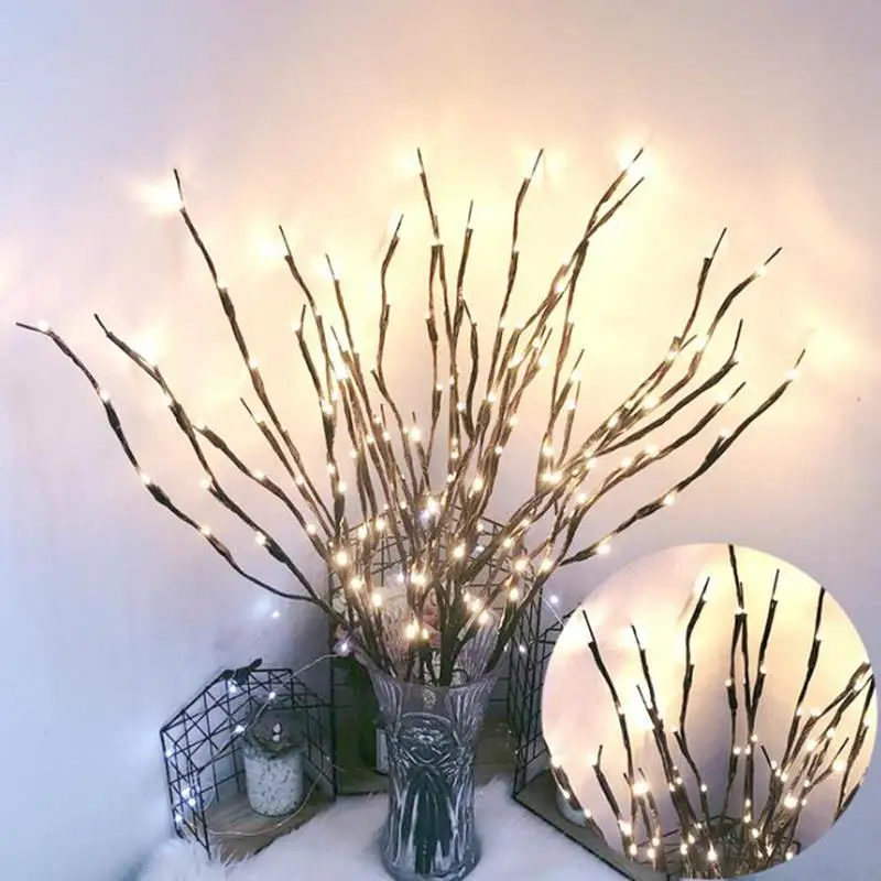 

20 LED String Light Simulation Branch Fairy Light Holiday Party Glowing Tool Home Outdoor Wedding Christmas Birthday Decor
