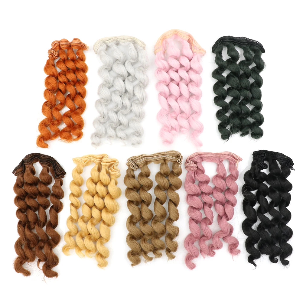 1 шт. 15 см * 100 кудрявые волосы для кукол 1/3 1/4 1/6 BJD/SD куклы DIY парики коричневый