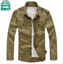 NianJeep Herbst 2015 Neue 100% Baumwolle Feste Shirts, Plus Größe M BIS 3XL casual Arbeits Strickjacke Kleidung Schwarz armee Grün