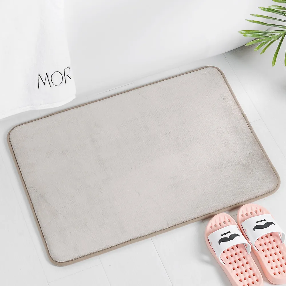 Kaufen 2 teile satz Flanell Bad Matte Set Teppich fußmatte Anti Rutsch Küche Bad Matte Teppich Bad Toliet Teppich Tapete Banheiro home Textil