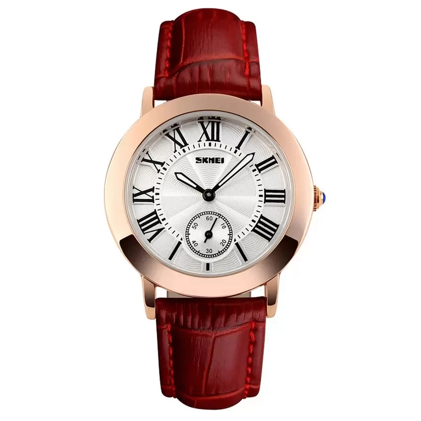 SKMEI Top Ladies Quartz Watch Women's Watches Leather Band Waterproof