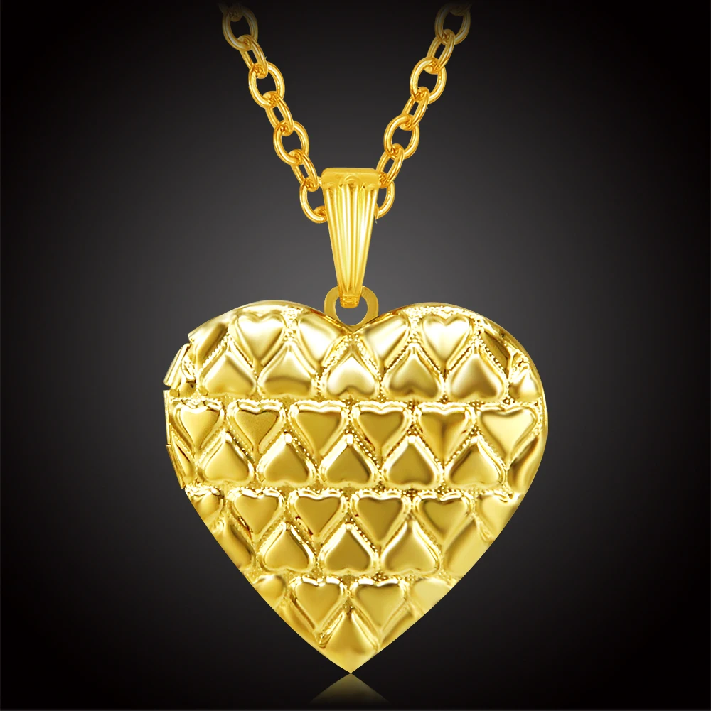 Цепочка с кулоном в форме сердца золотистого цвета|heart locket necklace|locket necklacefashion necklace |