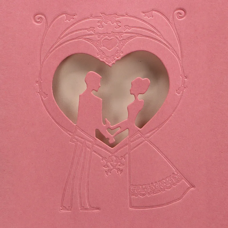  DUOFEN METAL CUTTING DIES Happy Wedding Invitation card embossing stencil DIY Scrapbook Paper Album - 32983970379