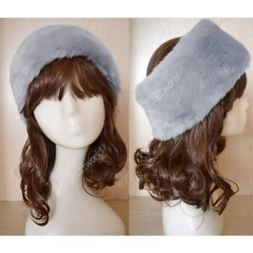 Señoras calientes de la manera mujeres de lujo Cuero no original diadema invierno esqui oído Muffs earwarmers sombrero Orejeras 7 color