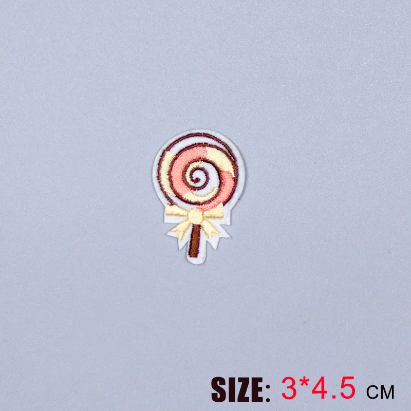 

1PC fashion cute lollipop On Embroidered Patch For Cloth Cartoon Badge Garment Appliques DIY Accessory