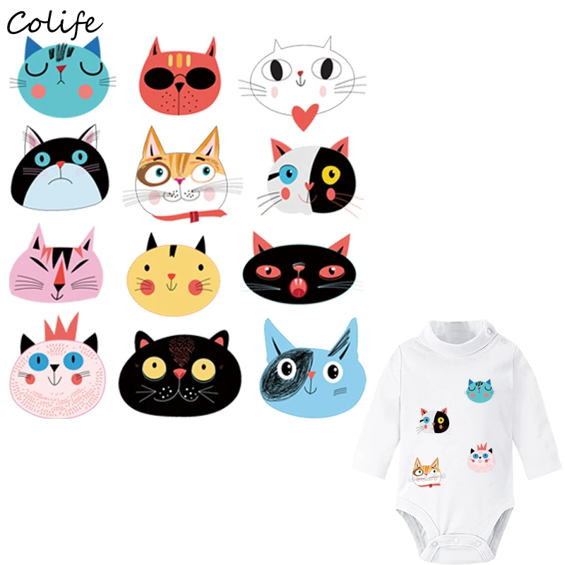 

Color Emoji Set Patch T-Shirt Diy Decoration Washable Easy Print By Household Irons Iron Patches For Clothing 21x23Cm