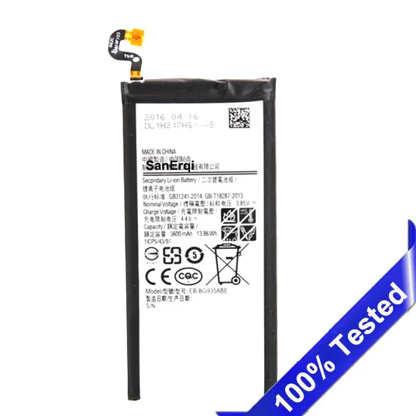 

SanErqi For Samsung GALAXY S7 Edge G9350 G935FD SM-G935F EB-BG935ABE Battery 3600mAh Replacement Battery