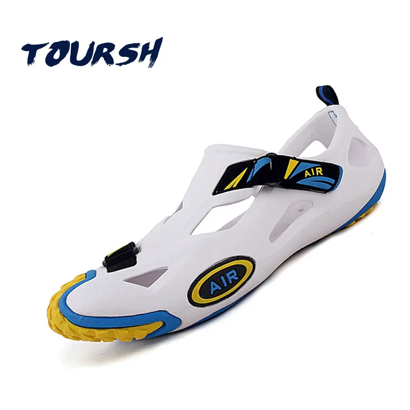 

TOURSH Casual Shoes Men Summer Beach 2018 Plastic Sandals Men'S Sandals And Slippers Fashion Breathable Water Shoes Slippers