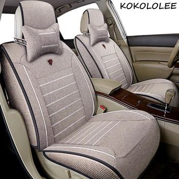 

kokololee Universal flax Car Seat covers for Peugeot all models 508 208 308 206 307 407 207 2008 3008 406 301 607 car styling