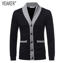 Осенний мужской Повседневный свитер, мужской повседневный вязаный свитер с v-образным вырезом, M-2XL