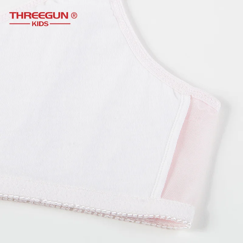 THREEGUN Girls Training Bras Undershirts Cotton Comfortable Teenage Puberty Brassiere Kids Bras for Girls Undergarment A70-A85