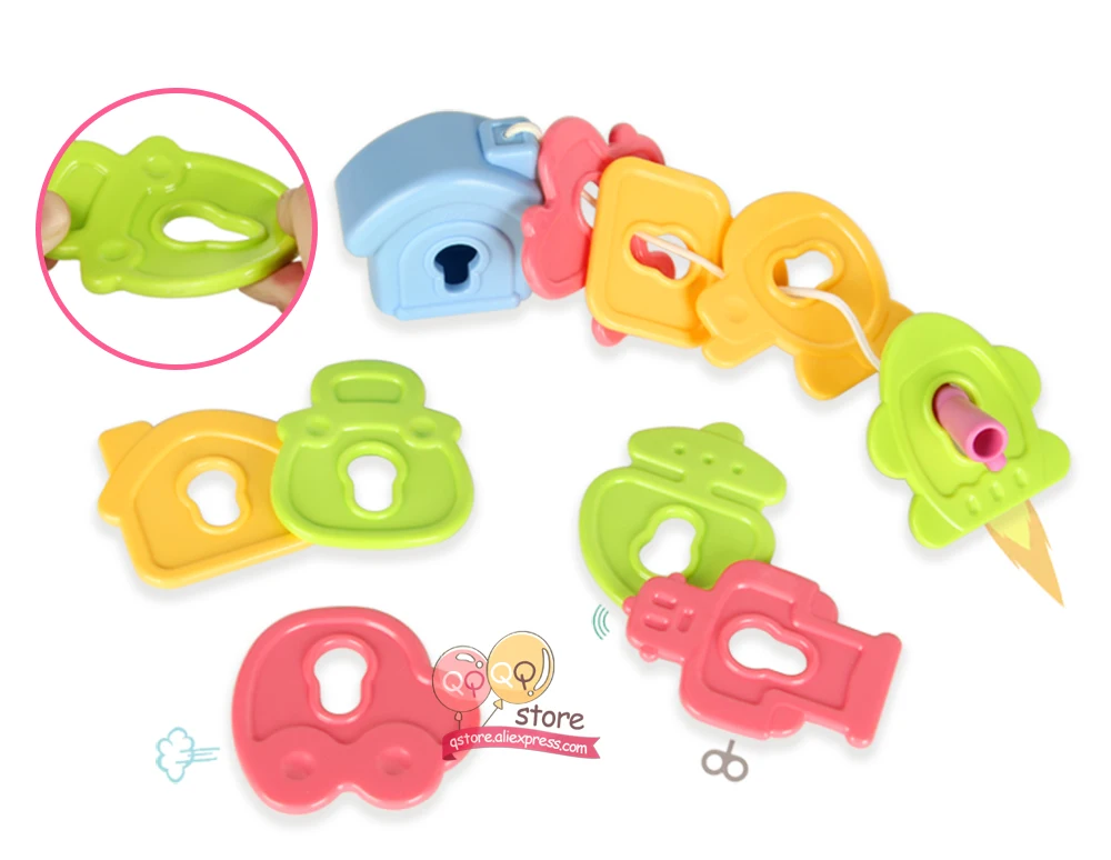 ToyRoyal детские мягкие ключ прорезыватель погремушка развивающие игрушки набор для детей 18 месяцев