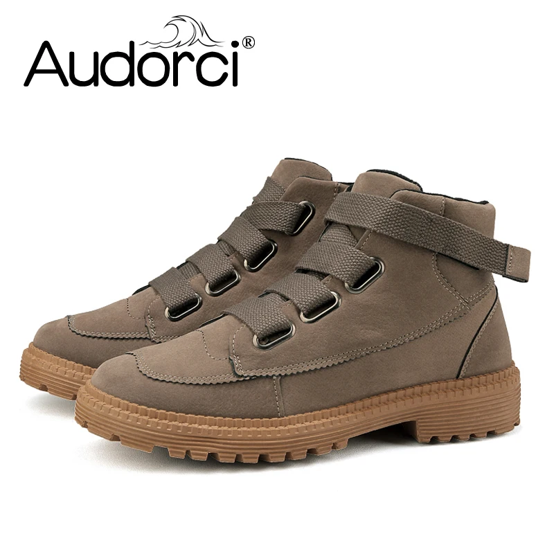 Audorci/2018 осенние модные мужские повседневные ботинки Ботинки Martin из искусственной