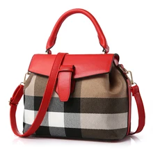 Autumn and winter new female bag Korean version of the sweet fashion plaid hemp material Messenger shoulder bag women handbags