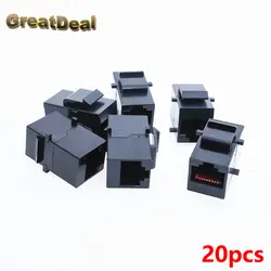 20 штук CAT5 CAT5e RJ45 разъем RJ45 сетевой кабель пустой Панель патч RJ45 Extender зажигания Столяр муфта адаптер hy445