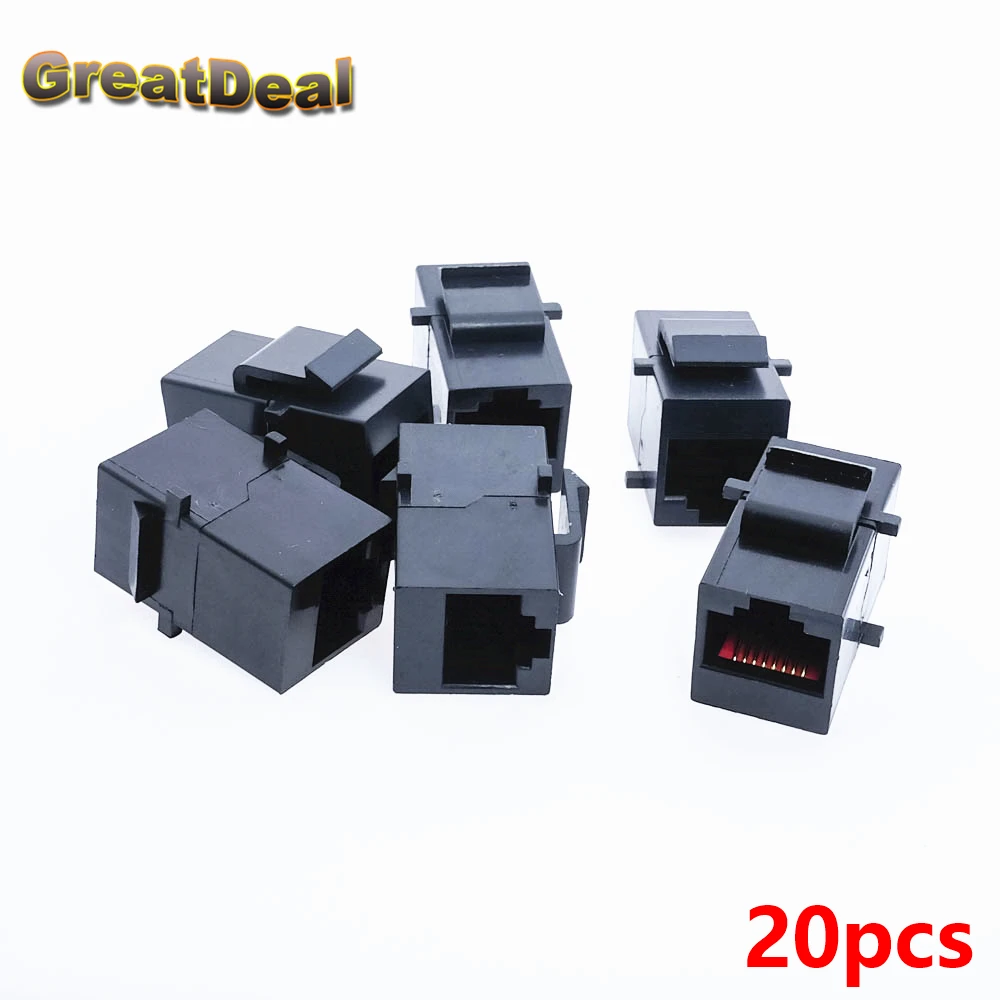 High Quality 20pcs a lot RJ45 CAT5 Network Cable Connector Adapter Coupler