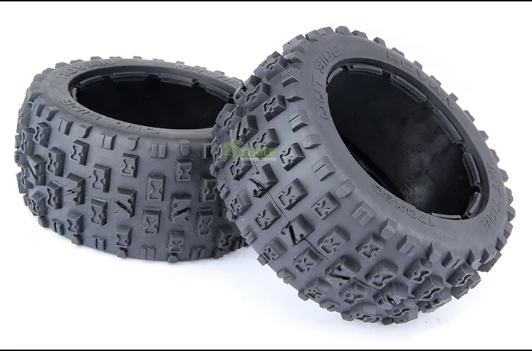 

Upgraded Front & Rear Knobby Tyres Skin Set Fit for 1/5 Scale HPI Rovan KM Baja 5B SS RC CAR Parts