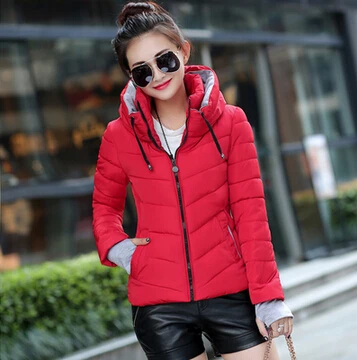 Новая зимняя куртка для женщин, свободное теплое уплотненное короткое пуховое хлопковое пальто для женщин размера плюс, зимнее пальто с подкладкой, женская одежда 3XL MC1095 - Цвет: Red Parka