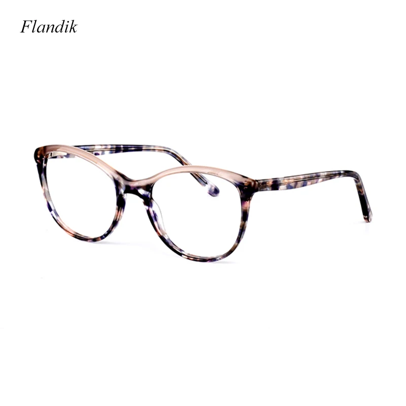 

Vintage Fower Style Glasses Frame Women Acetate Round Optical Myopia Reading Glasses Prescription Anti Blue Computer Goggles
