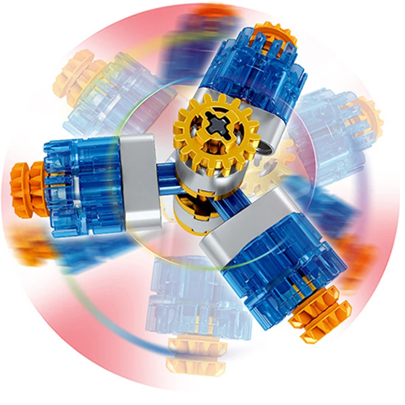 For Sale 1 Pcs Colorful Educational Toys Plastic Hand Finger Fidget Block Brick Spinner In Building 4