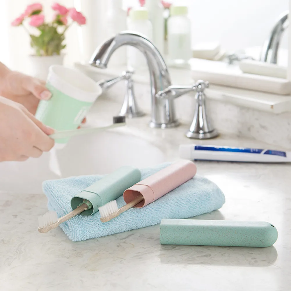 

Portable Toothbrush Cover Holder Outdoor Travel Hiking Camping Toothrush Cap Case Protect Storage Cute Box #F