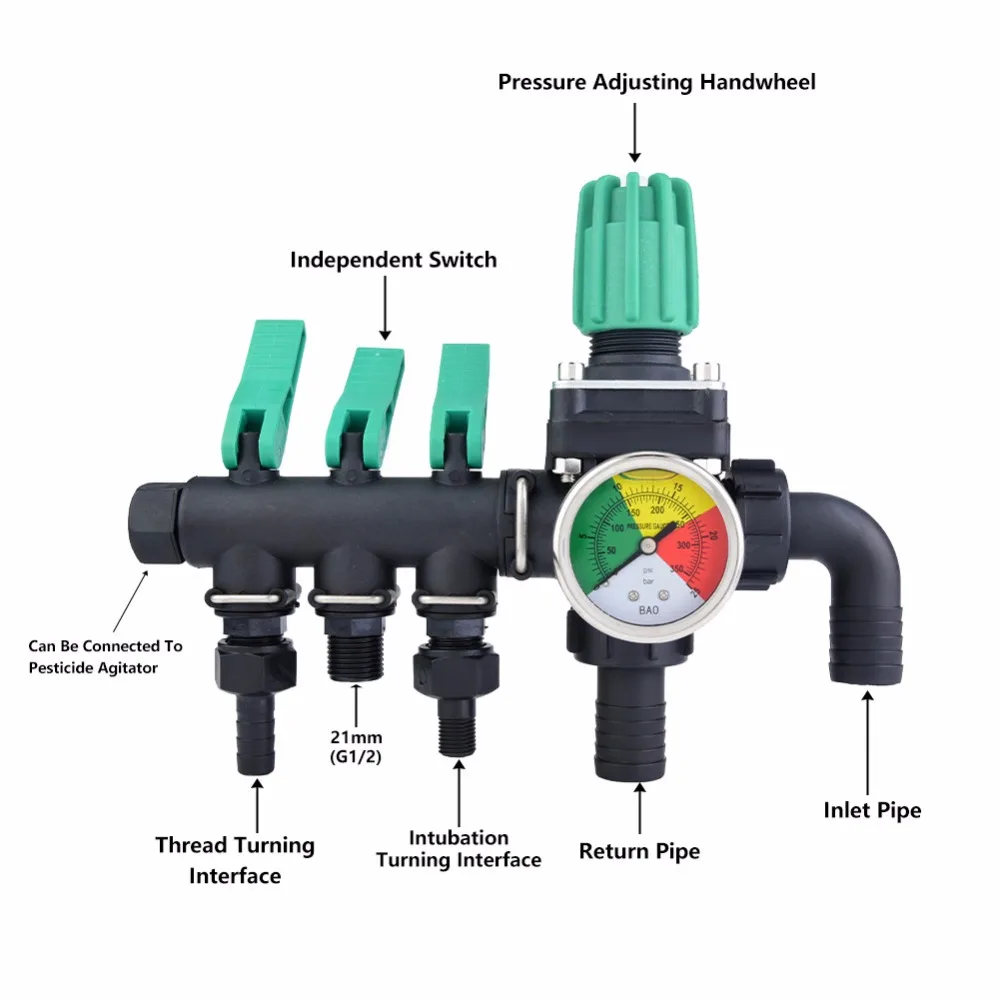 Сельскохозяйственного орошения спрей машина с препараты Управление клапан переключатель 3-ходовой водяной сепаратор с высоким уровнем Напряжение шунта регулируется воды